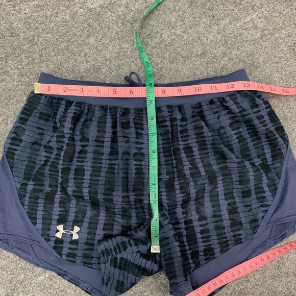 Under Armour Shorts Womens XS Extra Small Purple Blue Heatgear Drawcord Lined - Picture 7 of 12